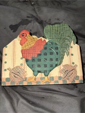 Vintage Rooster Napkin Holder